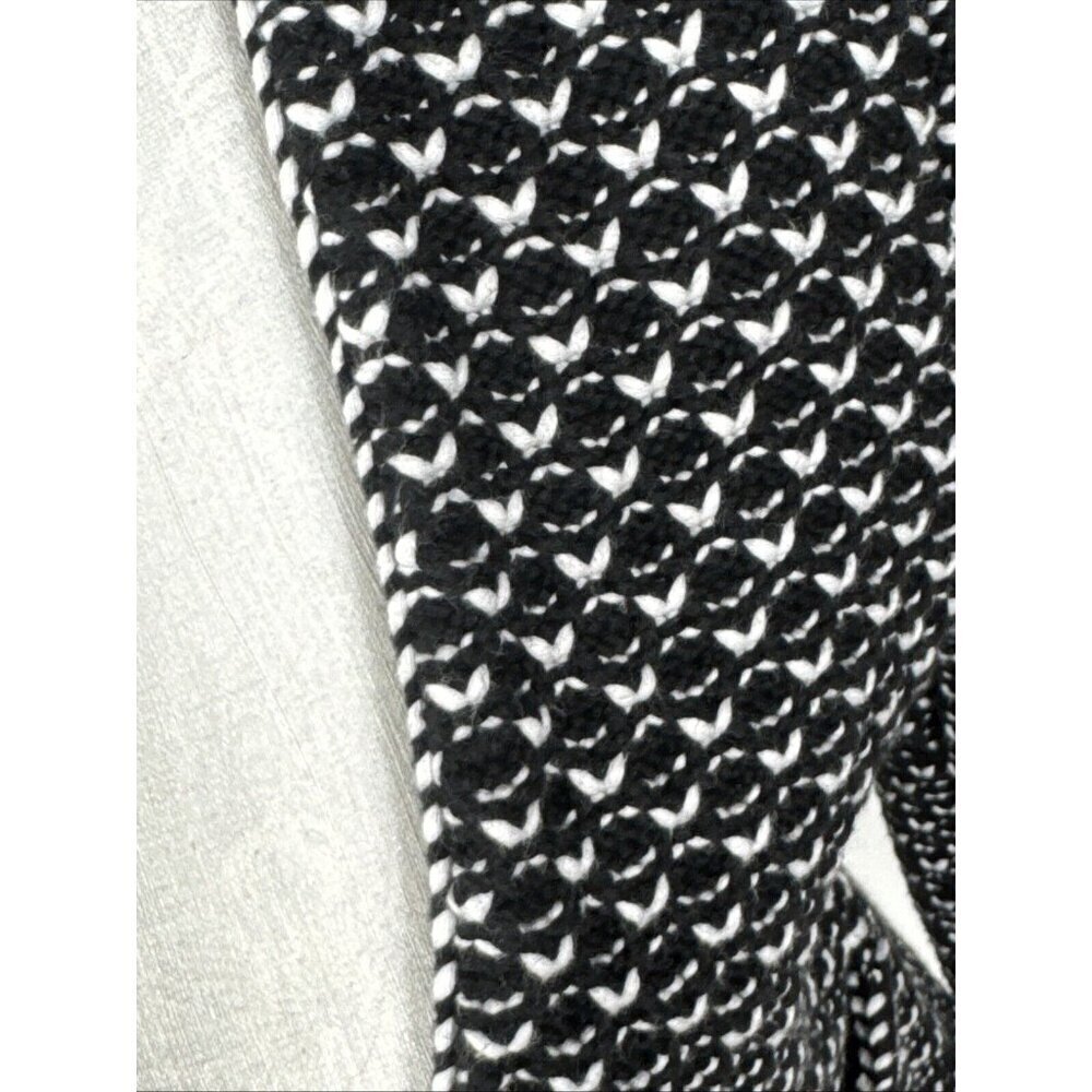 White House‎ Black Market Women's M Fitted 3 Button Knit Blazer Black & White - Picture 8 of 13